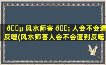 🌵 风水师害 🐡 人会不会遭到反噬(风水师害人会不会遭到反噬的报应)